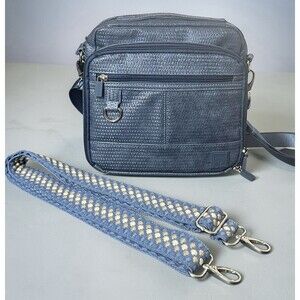 IHKWIP Everyday Explorer Crossbody Bag w/ 2 Straps Midnight Woven NWOT